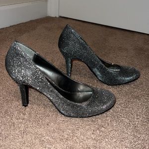 Black Sparkly Heels Size 10. Worn Only Once.